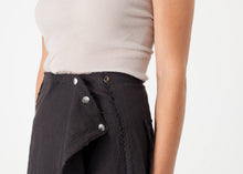 Load image into Gallery viewer, Wrap Snap Skirt in Black